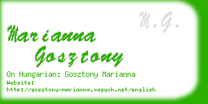 marianna gosztony business card